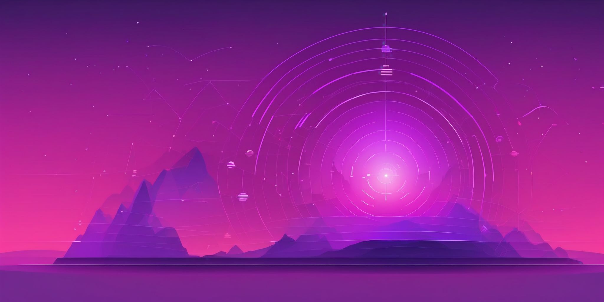 Radar in flat illustration style, colorful purple gradient colors