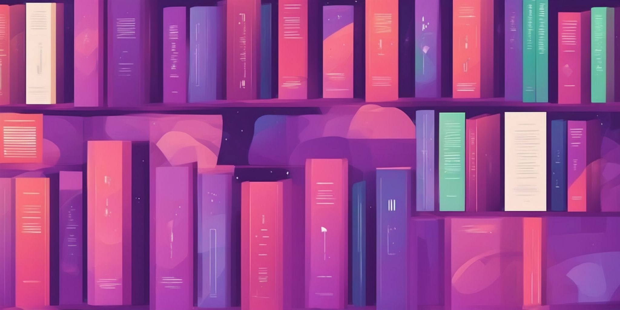 Book in flat illustration style, colorful purple gradient colors