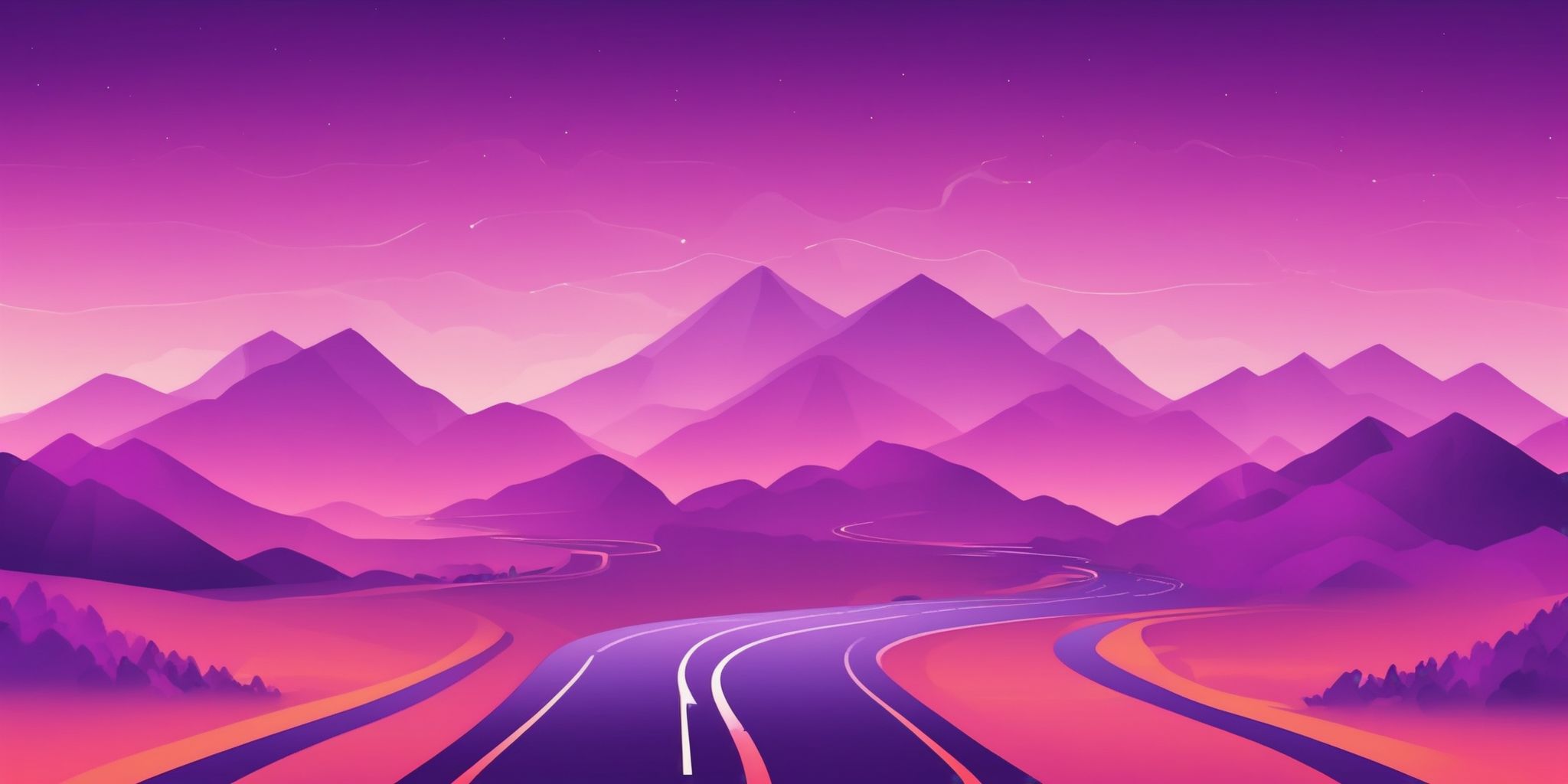Image Metaphor: Roadmap in flat illustration style, colorful purple gradient colors