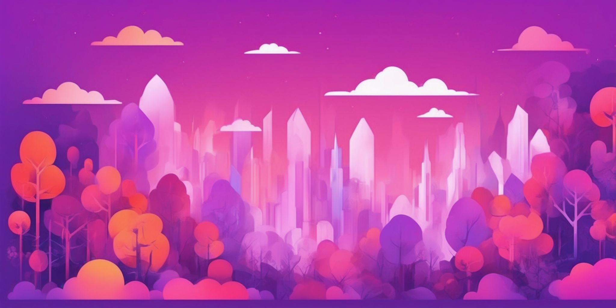 Keywords: in flat illustration style, colorful purple gradient colors