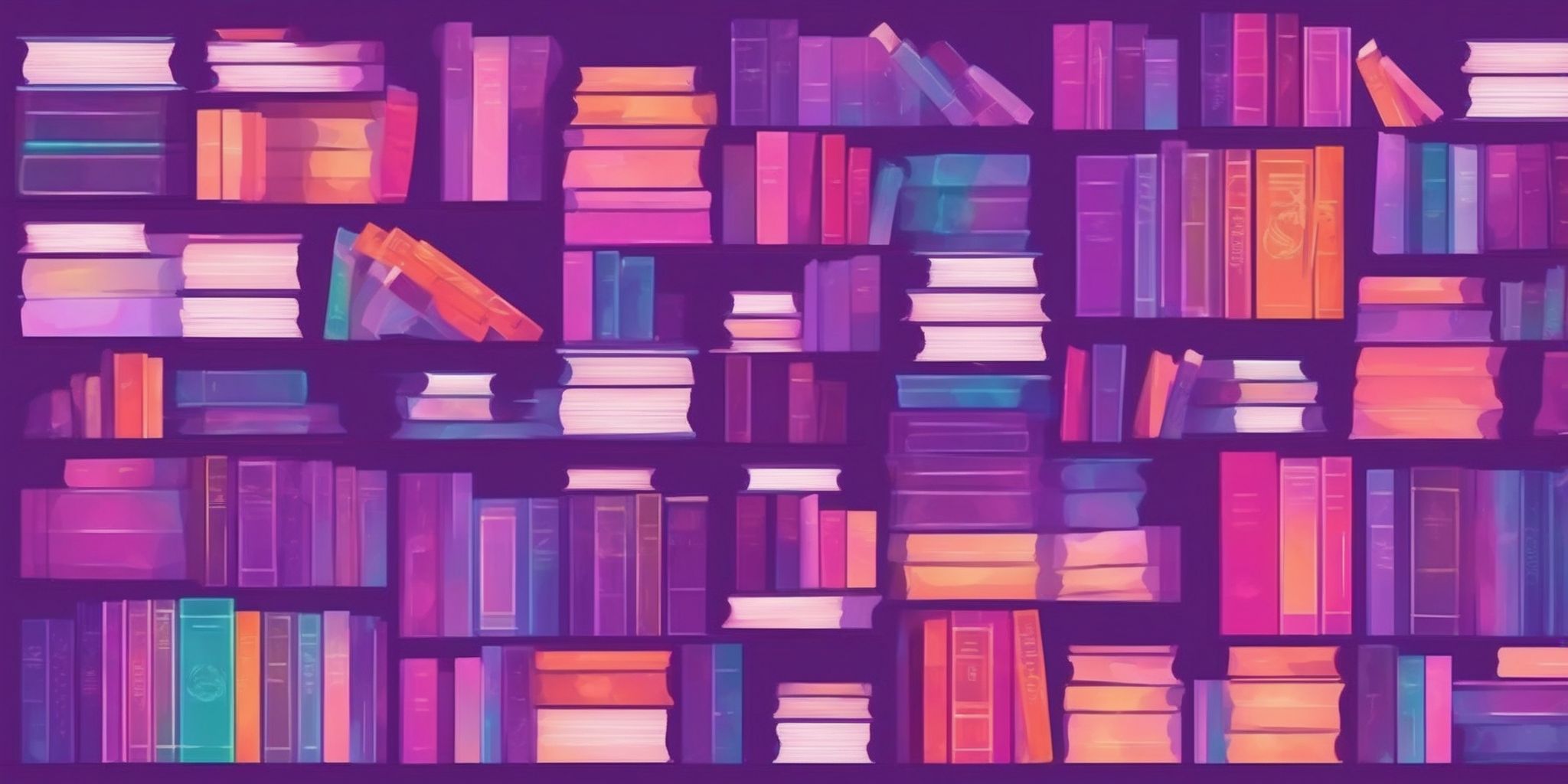 Encyclopedia in flat illustration style, colorful purple gradient colors