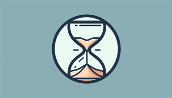 Hourglass in flat illustration style